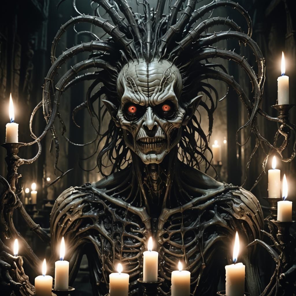 Grotesque Horror Portrait in Dark Fantasy Style