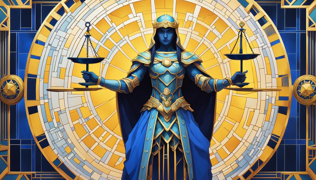 Ethereal Balance in Neon Hues