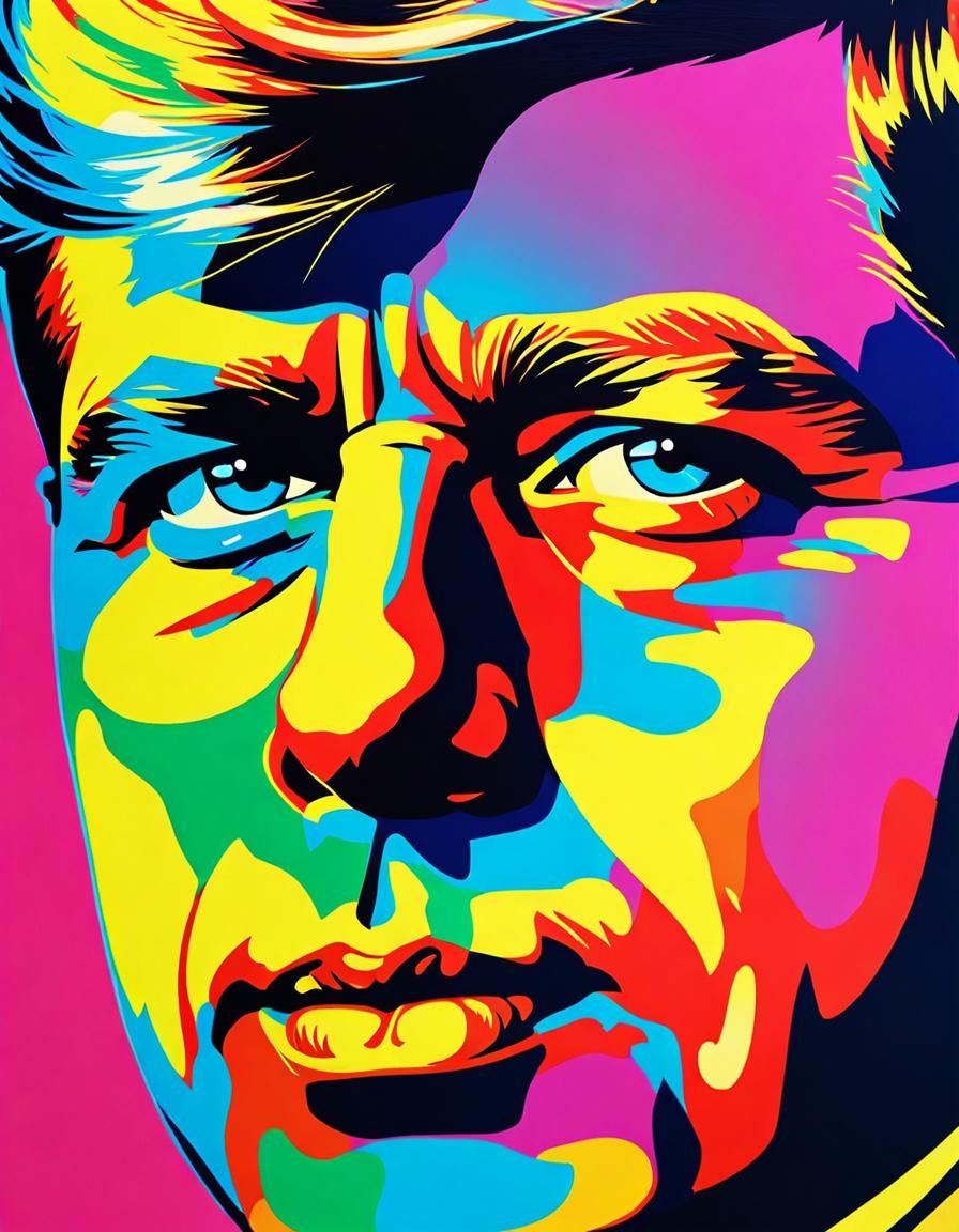 Pop Art Portraits of JFK in Warhol Style