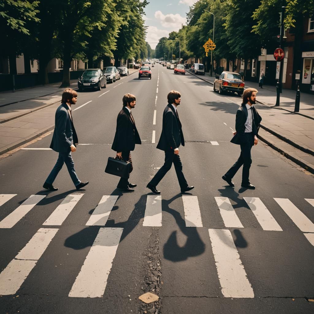 The Beatles Cross Abbey Road: Street Photography