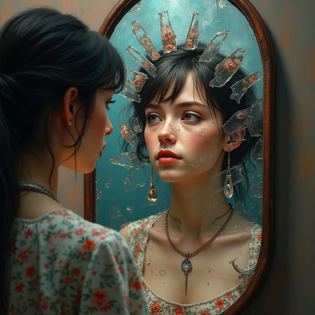 Fragmented Reflection: A Portrait of Fractured Identity