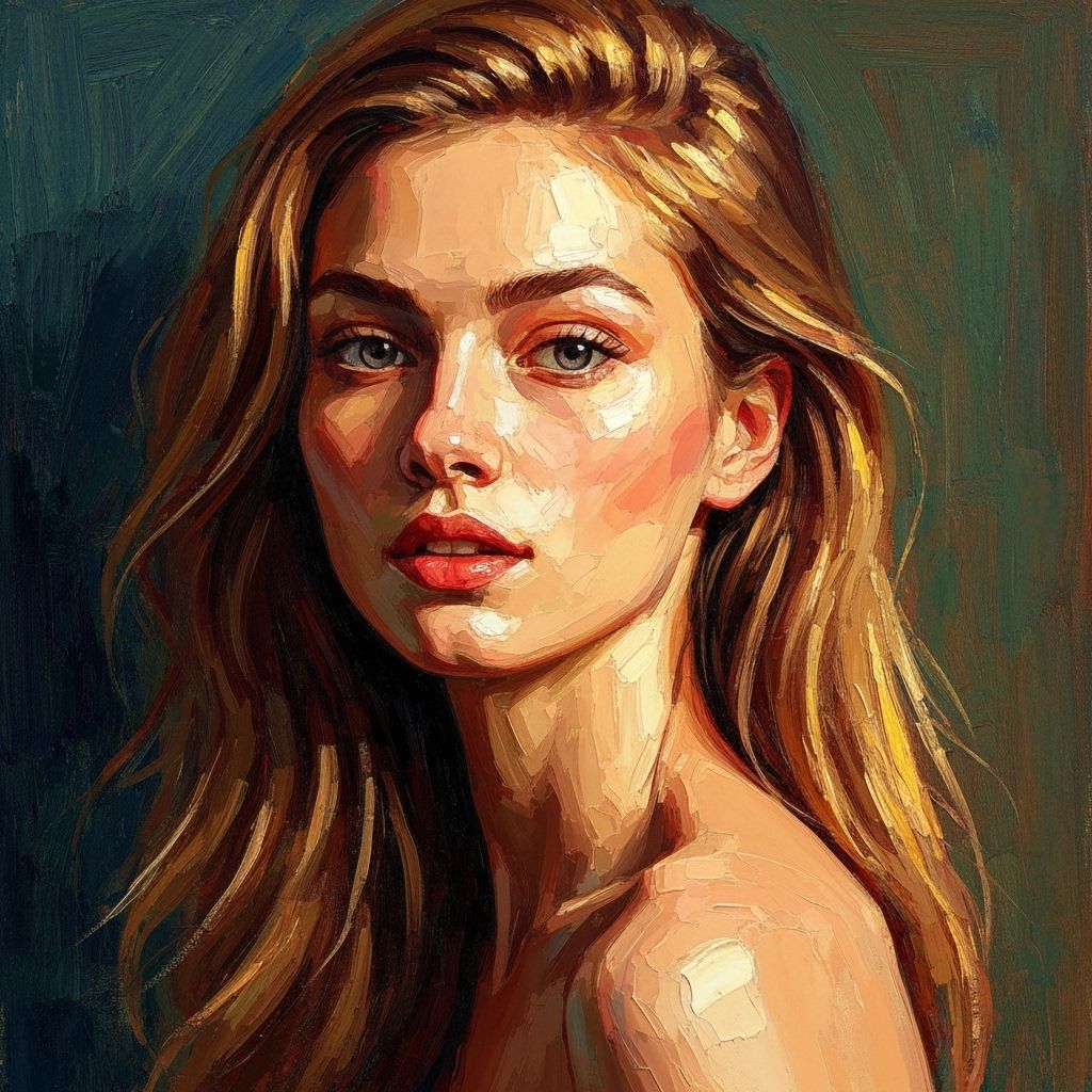 Impasto Portrait of a Stunning Young Woman