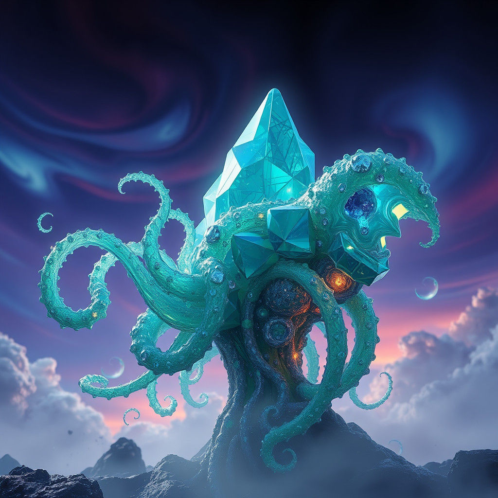 Iridescent Boron-Sulfur Lifeform in a Mystical Realm