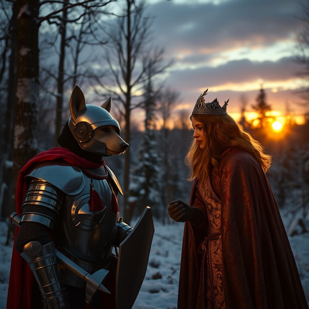 Monty Python Scene: Dog-Faced Knight and Princess