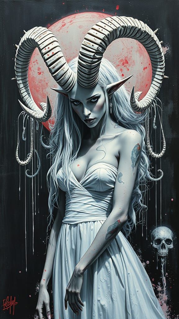 Eldritch Goddess in H.R. Giger-Inspired Graffiti Masterpiece