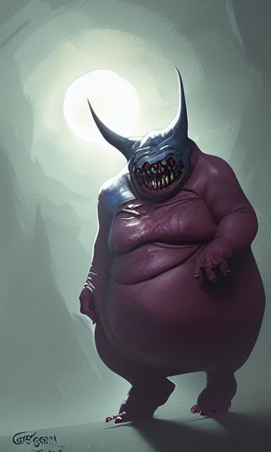 Gengar in Horror Style