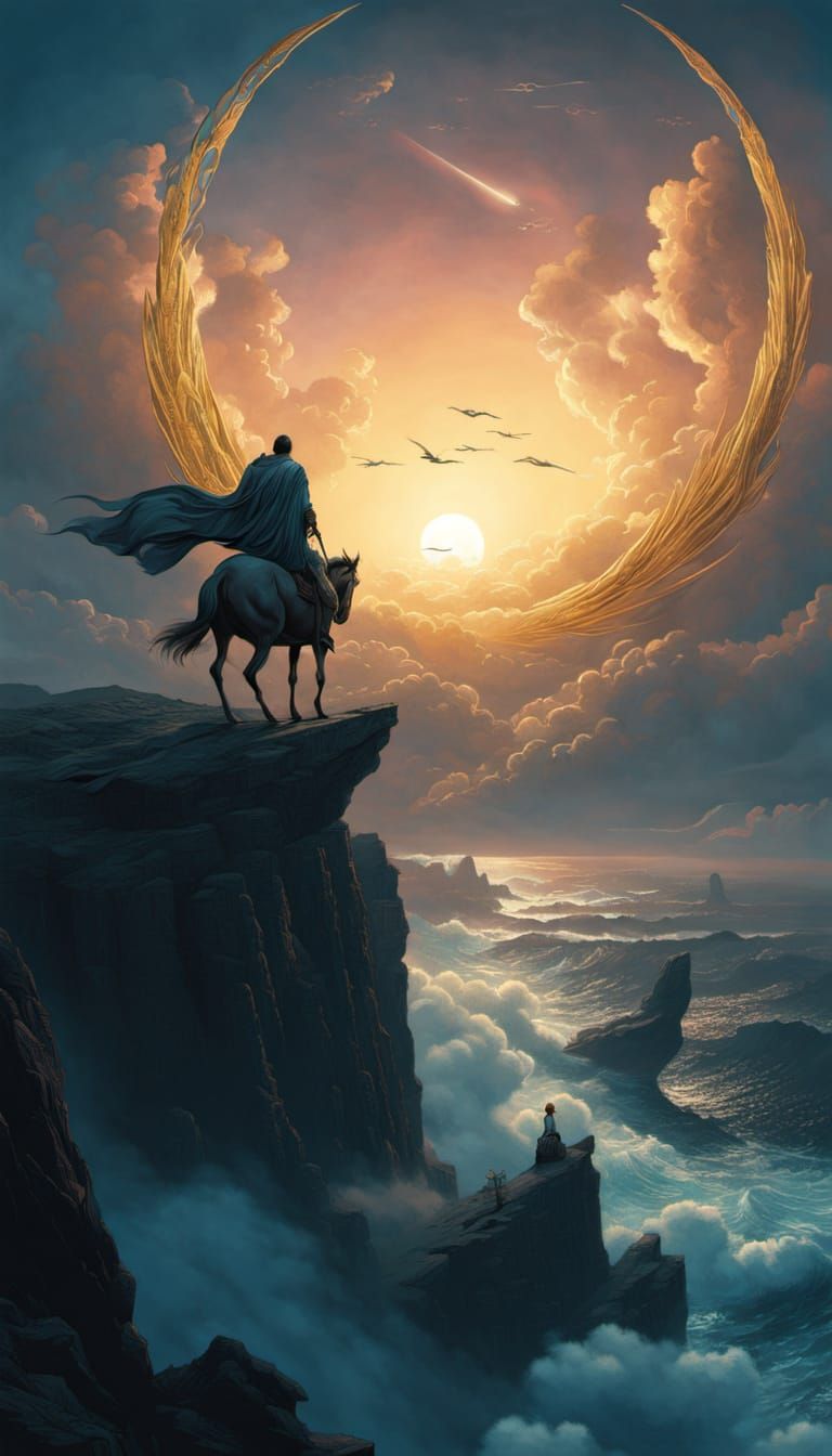 Cinematic Sky Illustration: Live Free or Die