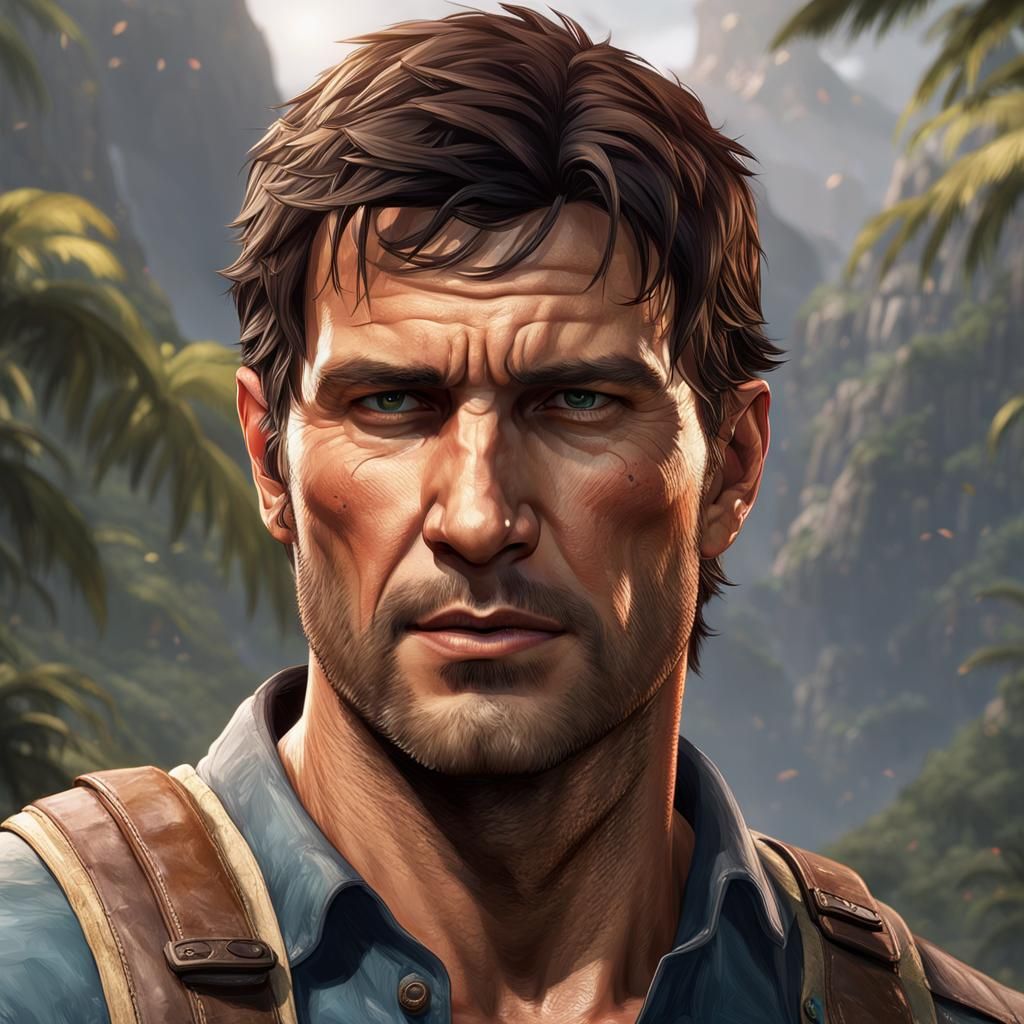 Nathan Drake Portrait in Dynamic Lighting