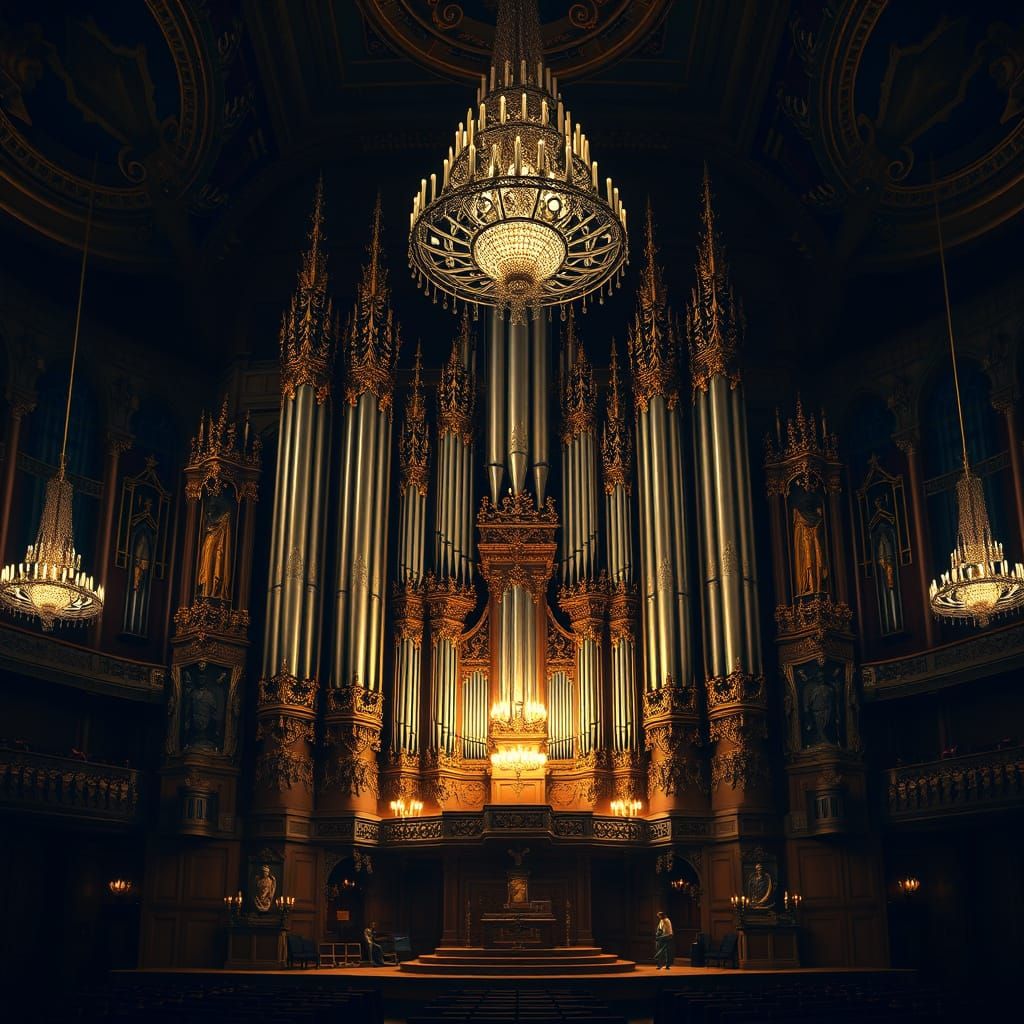 Ethereal Baroque Organ in a Dreamy Concert Hall
