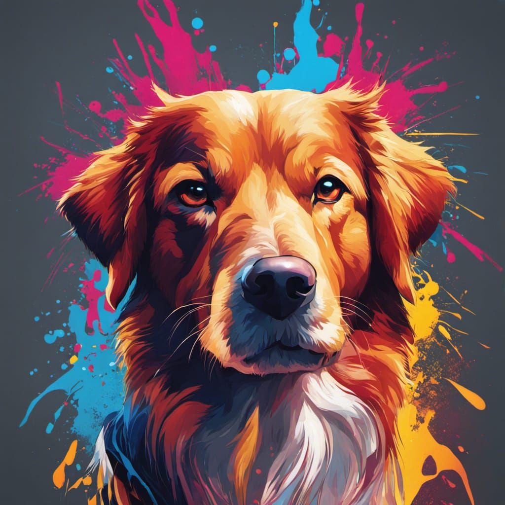Hund in color, Splash Art