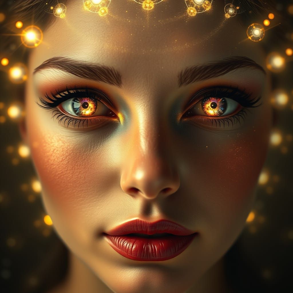 Radiant Goddess Shines with Ethereal Intensity