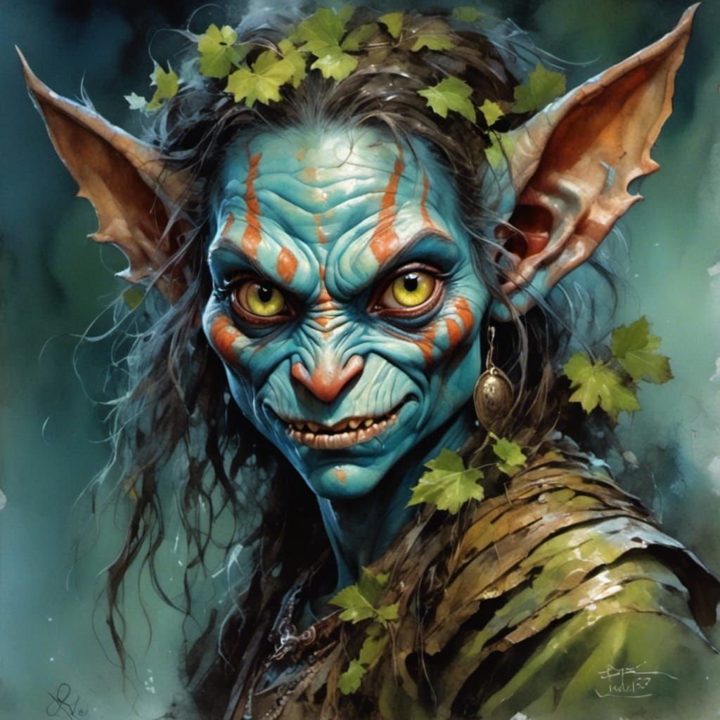 <lora:Goblin Gloss:1.0> <lora:Inhuman:1.0> Portrait of a fem...