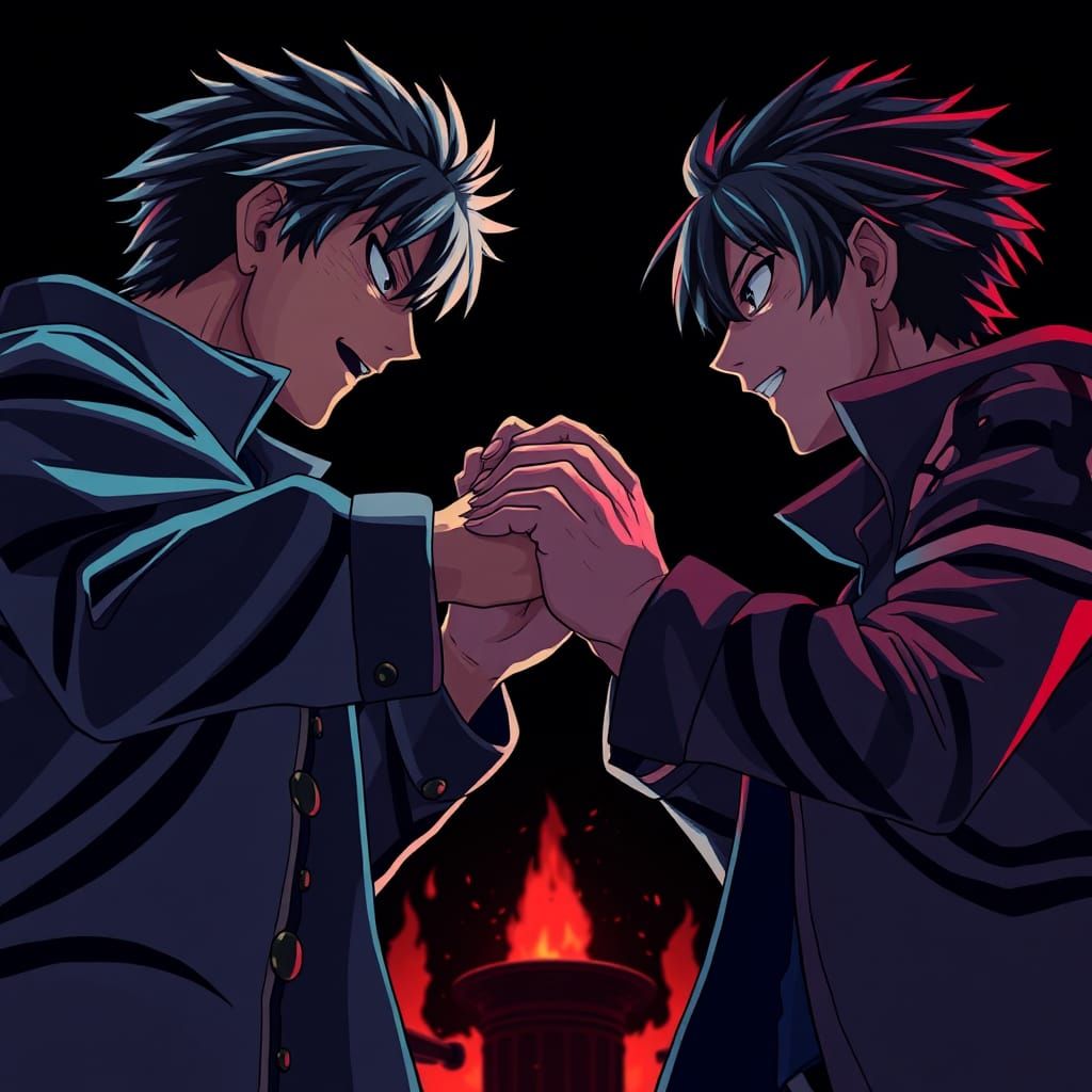 Dramatic Blood Pact in Studio Trigger Anime Style