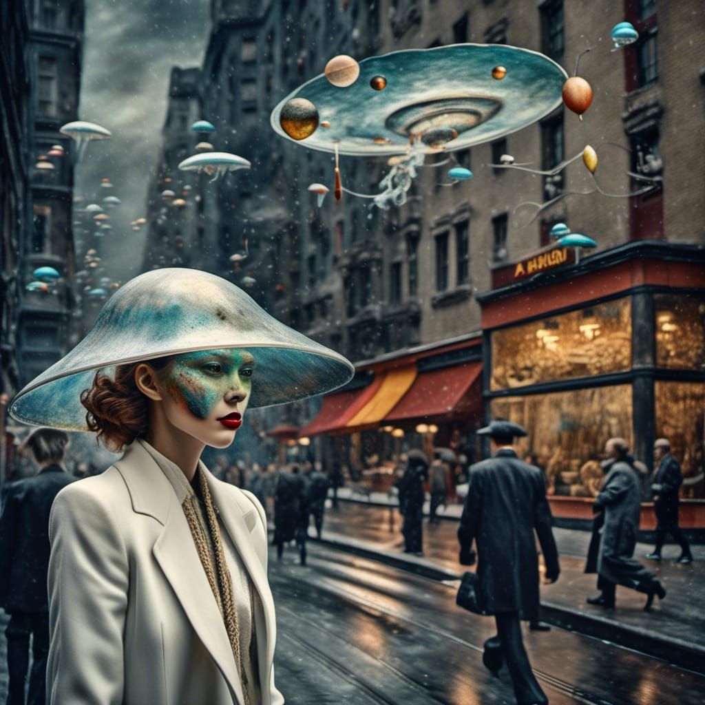 Polychromatic City: Aliens and People in Harmony