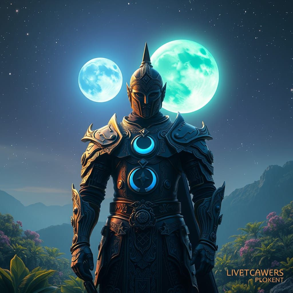 Majestic Trans Warrior in Dual Lunar Light