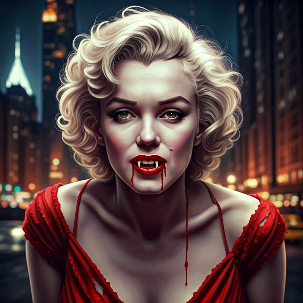 Glamorous Vampire Goddess in Gothic NYC