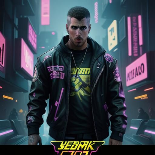 Cyberpunk NFL in Neon Cityscape