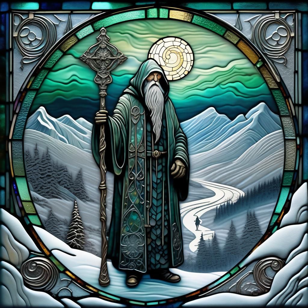 The Hermit - Stained Glass