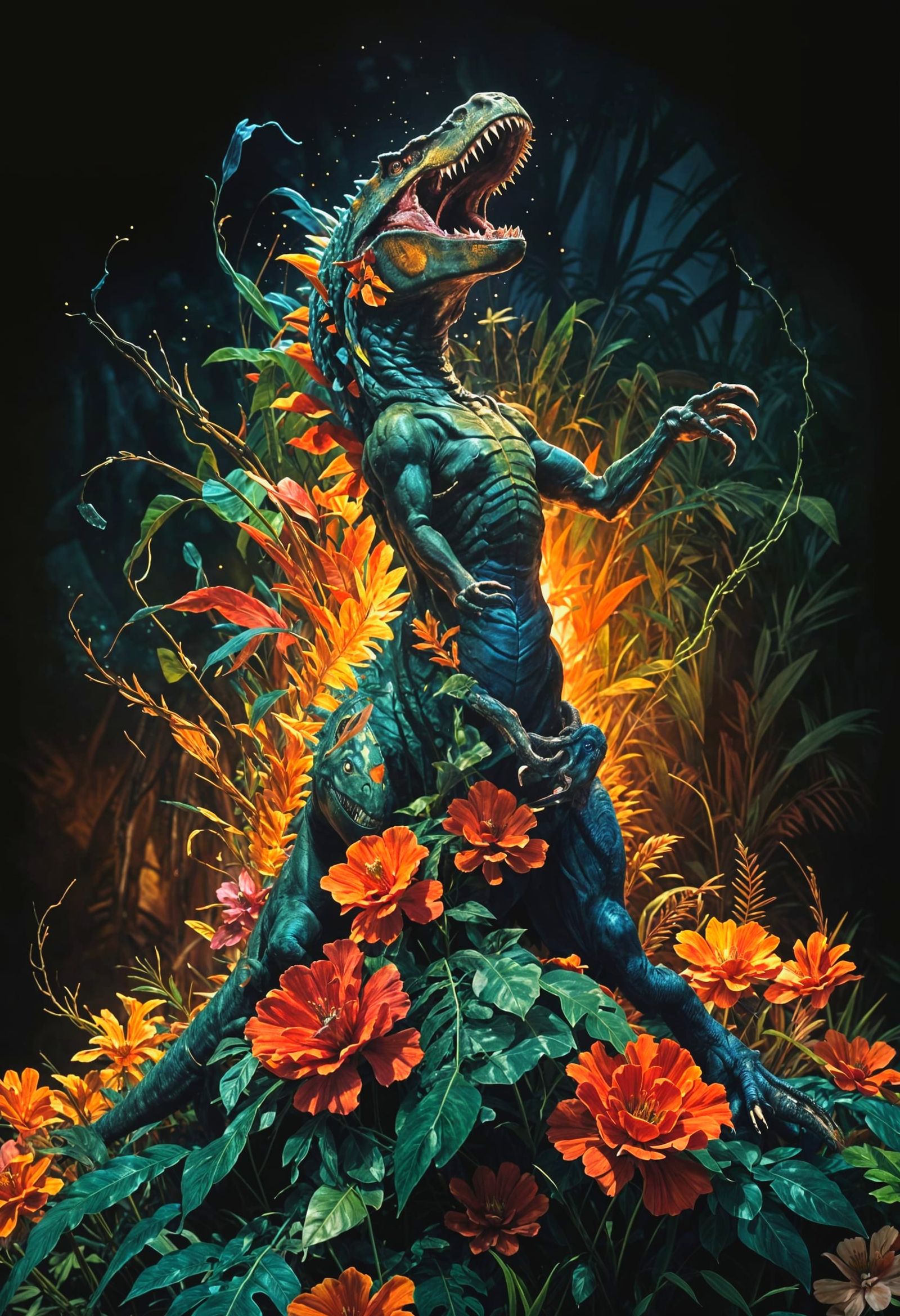 Flamboyant T-Rex Generated by AI