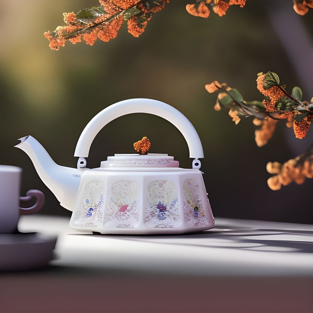 Bee Tea Kettle in Detailed Matte Painting
