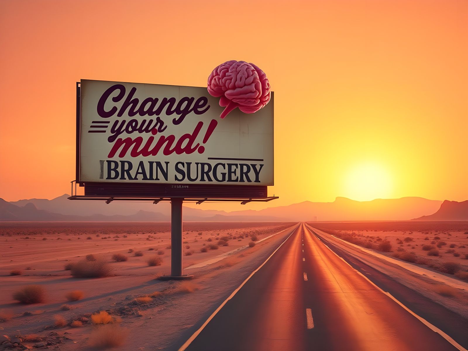 Surreal Billboard in the Desert Promotes Mind Change
