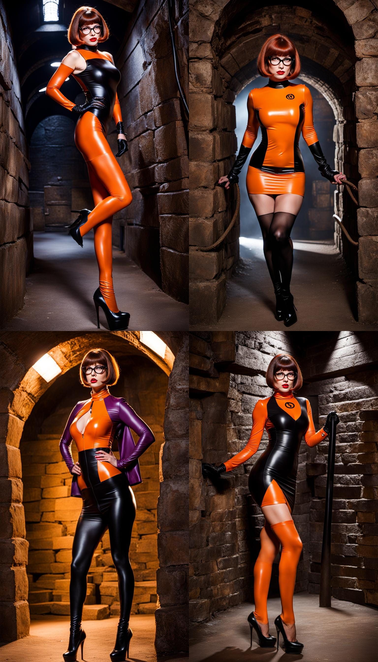 Latex Figure in Dungeon Setting