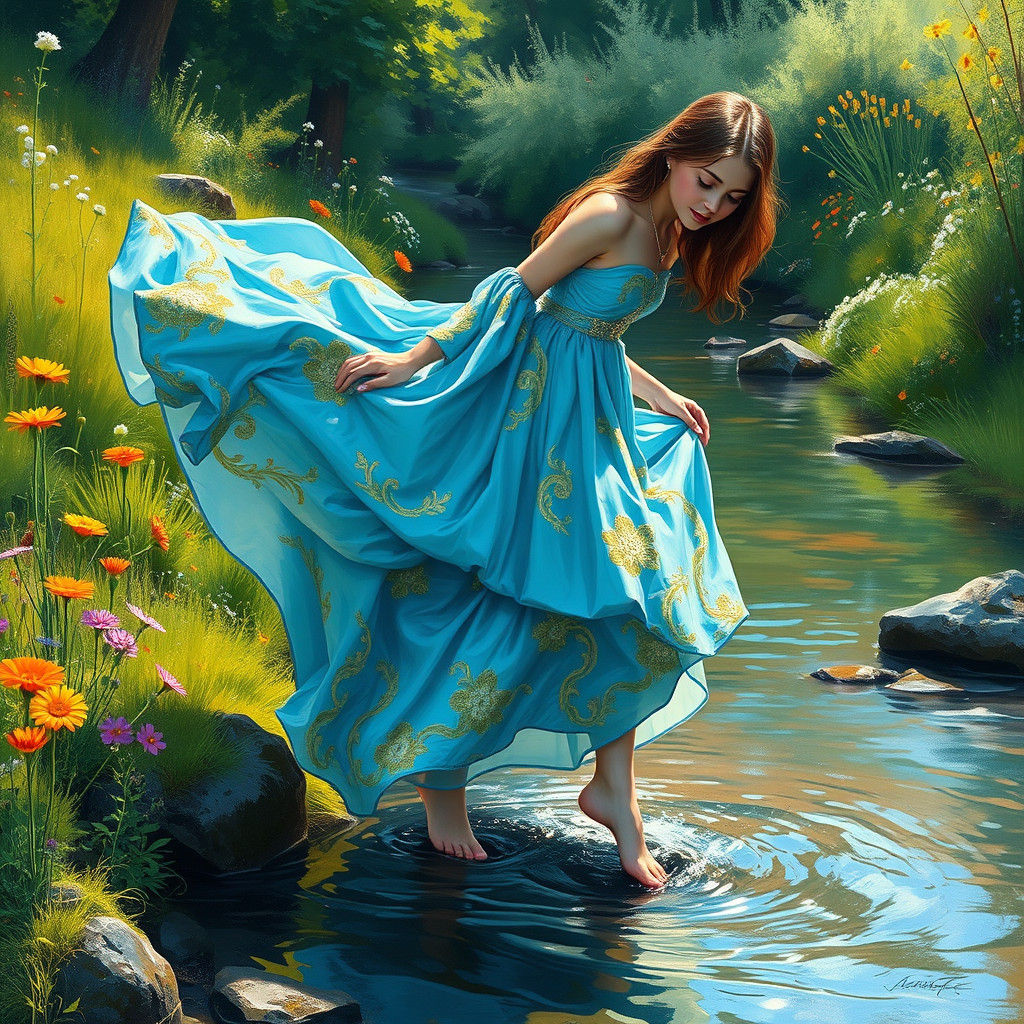 Iridescent Beauty by Crystal Stream in Mixed Media