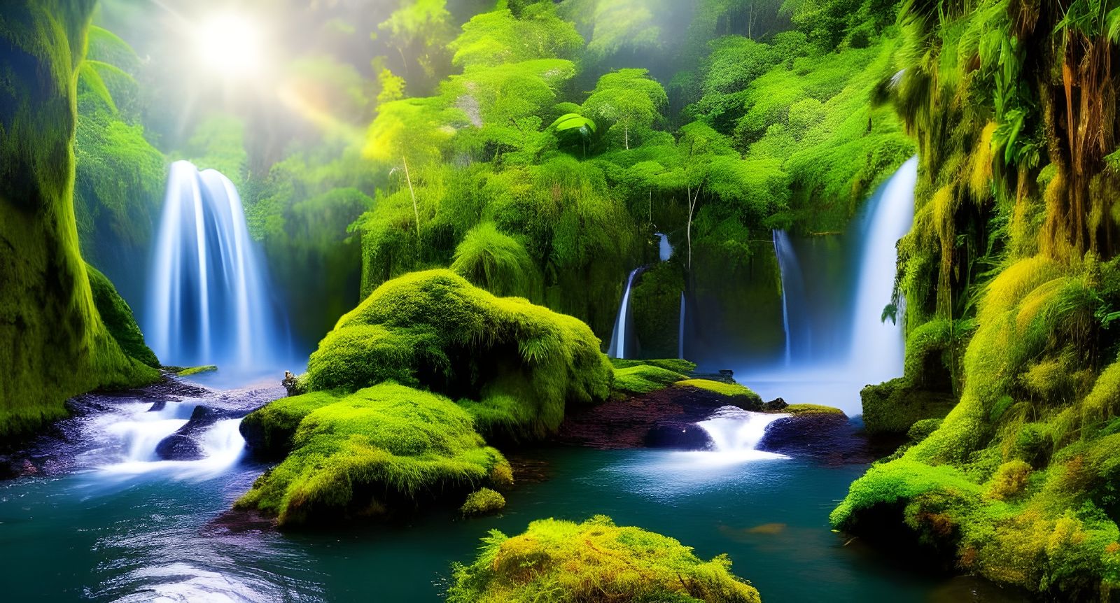 Waterfalls in the forest