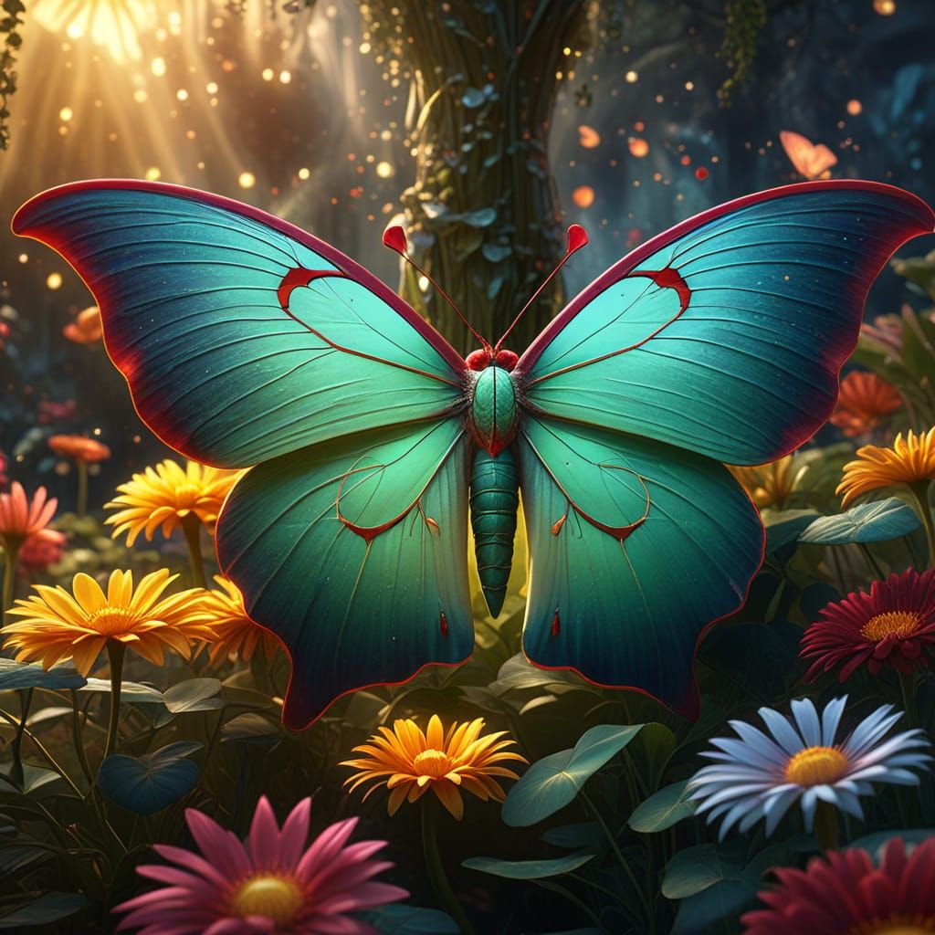 Mystical Cats Amidst Vibrant Floral Mandalas in Whimsical Dr...