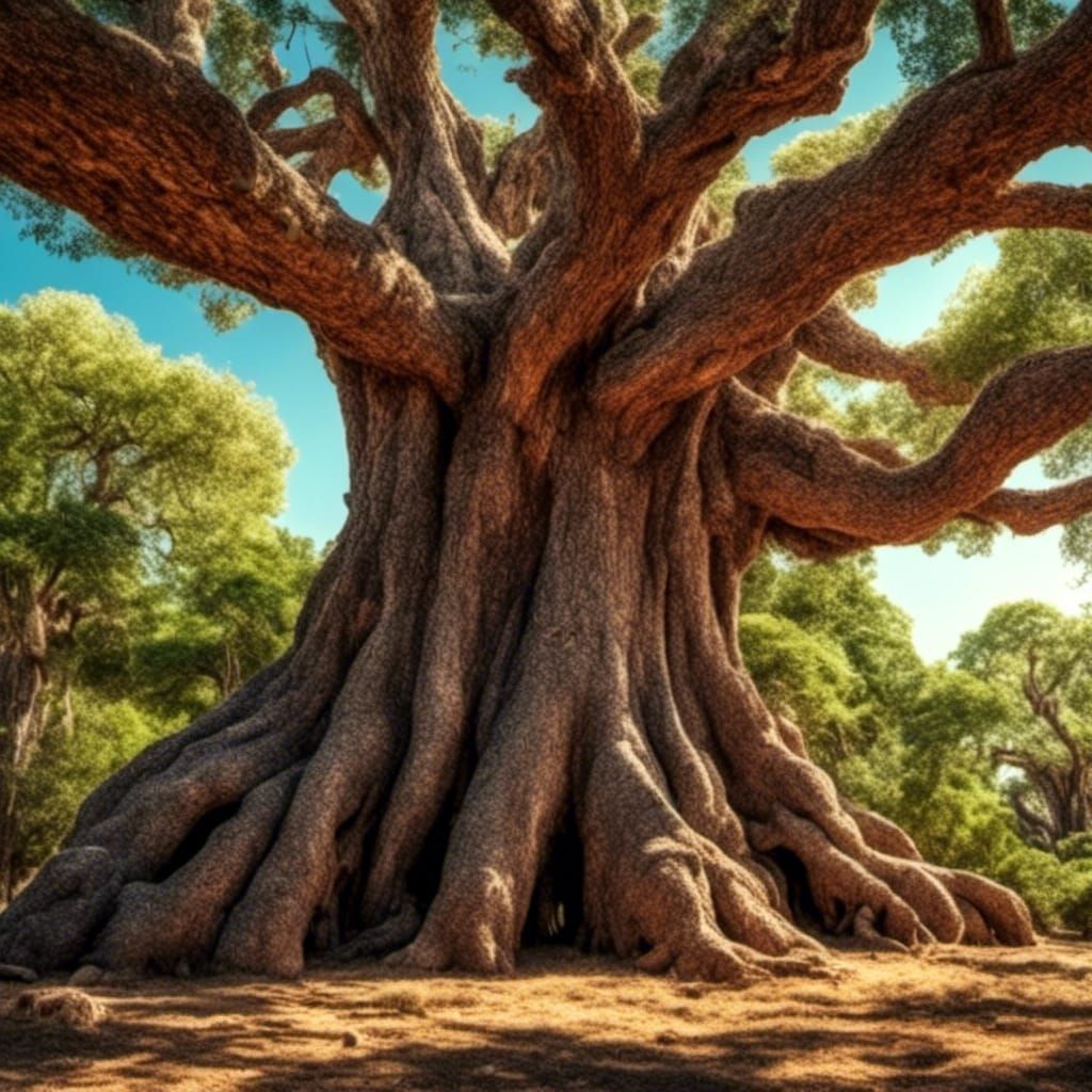 <lora:TRee LoVers:1.0> a large ancient baobab tree