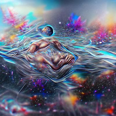 Cosmic Feeling of Water: Holographic Astral Illustration