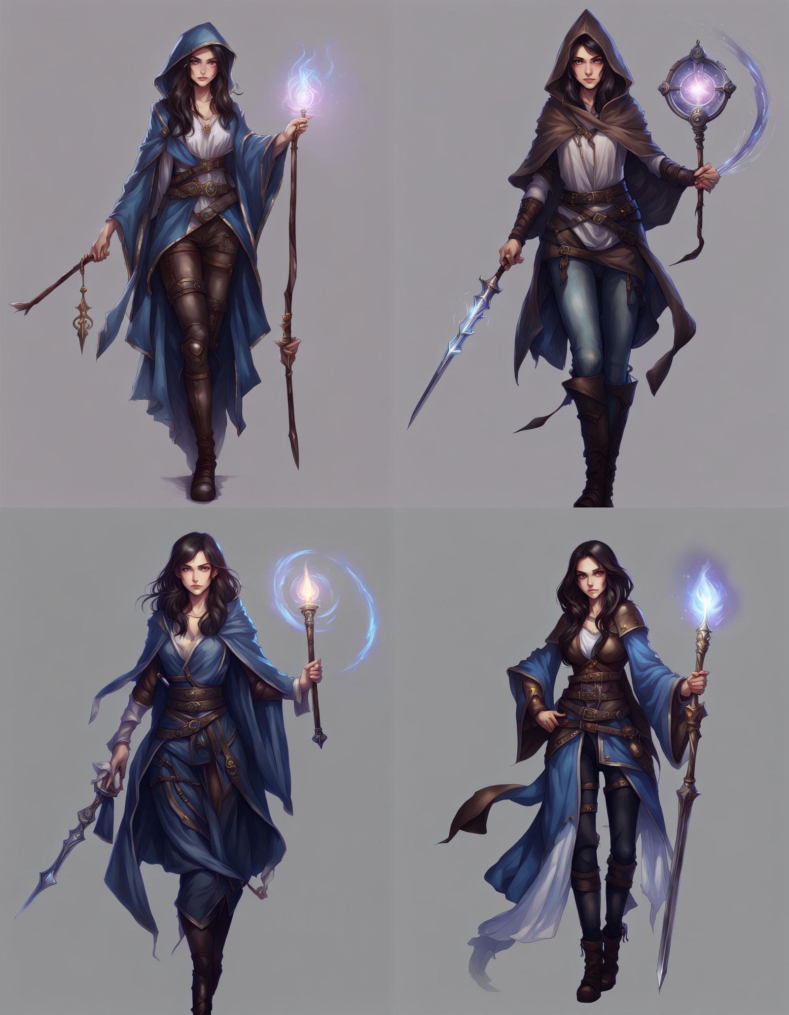 Female Bladesinger Wizard with Dark Hair