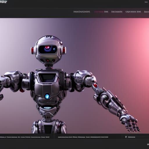 Futuristic Chatbot with Intricate Mech Details