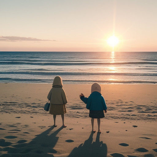 Epic Beach Family Moment in Warm Cinematic Style