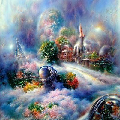 Ethereal Space Fantasy in Luminist Style