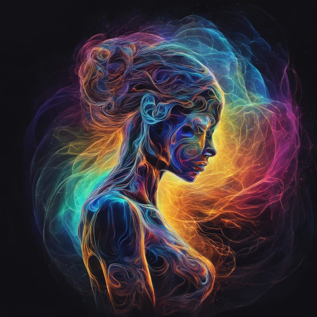 Emotions of the soul glowing in the dark