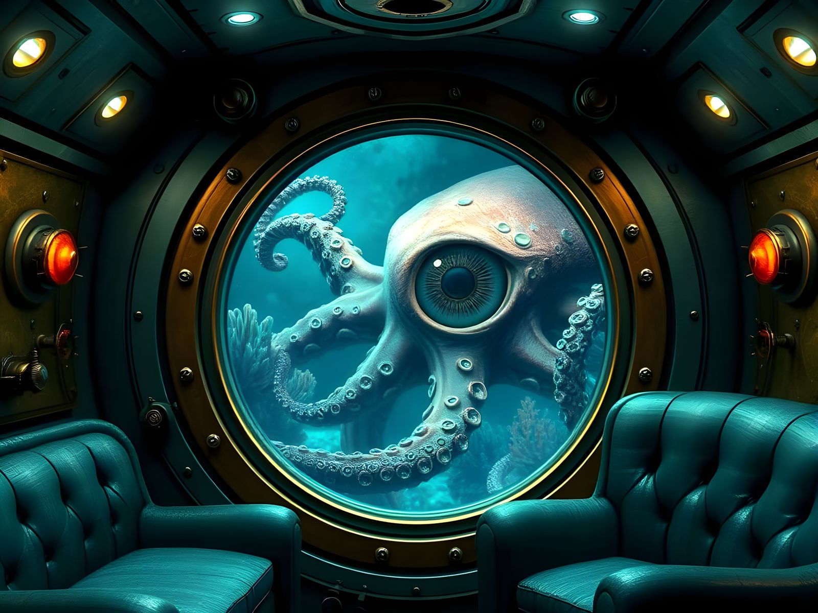 Steampunk Submarine Lair Exposes Hidden Oceanic Horror