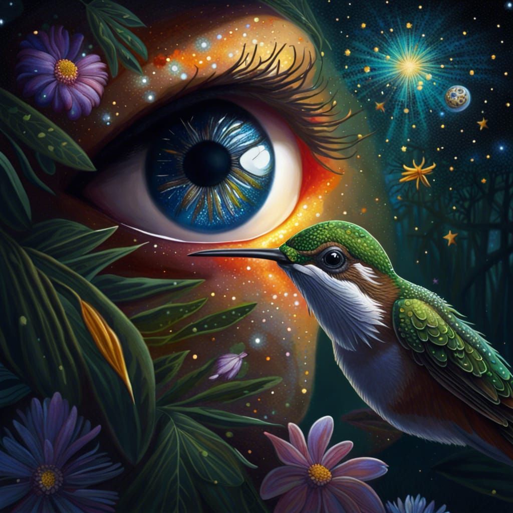 The humming-bird and the eye of the Galaxy