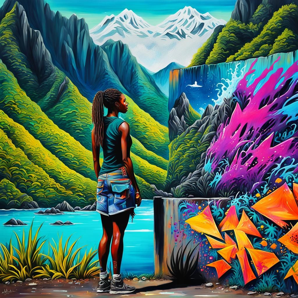 Papua New Guinea Girl: Graffiti Art Scene