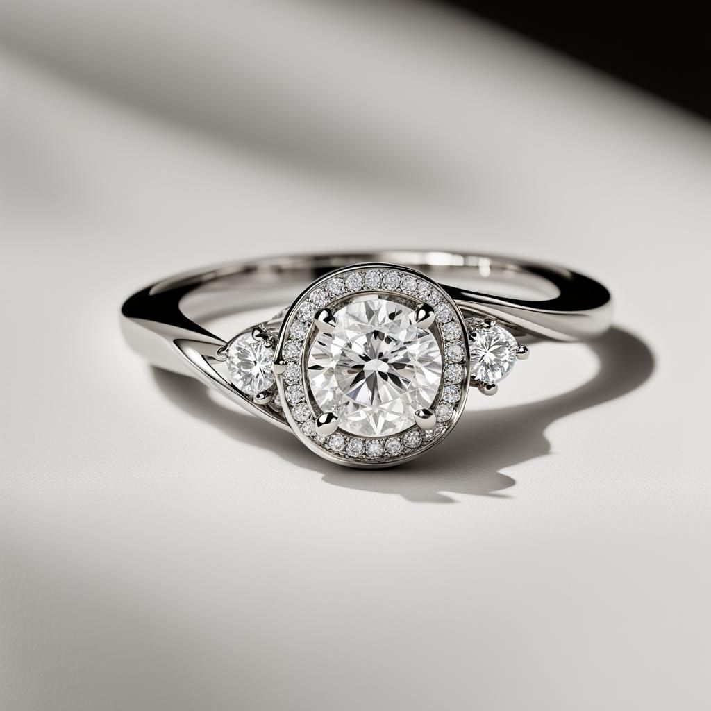 Elegant Engagement Ring Close-Up