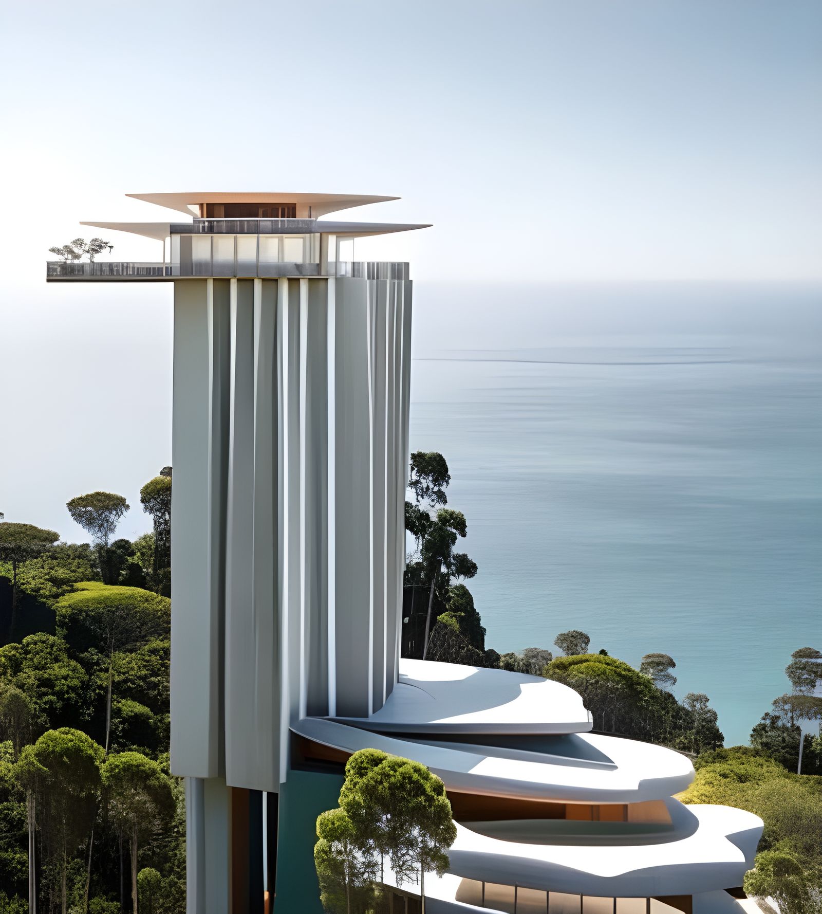 Futuristic House with Weird Optical Illusions