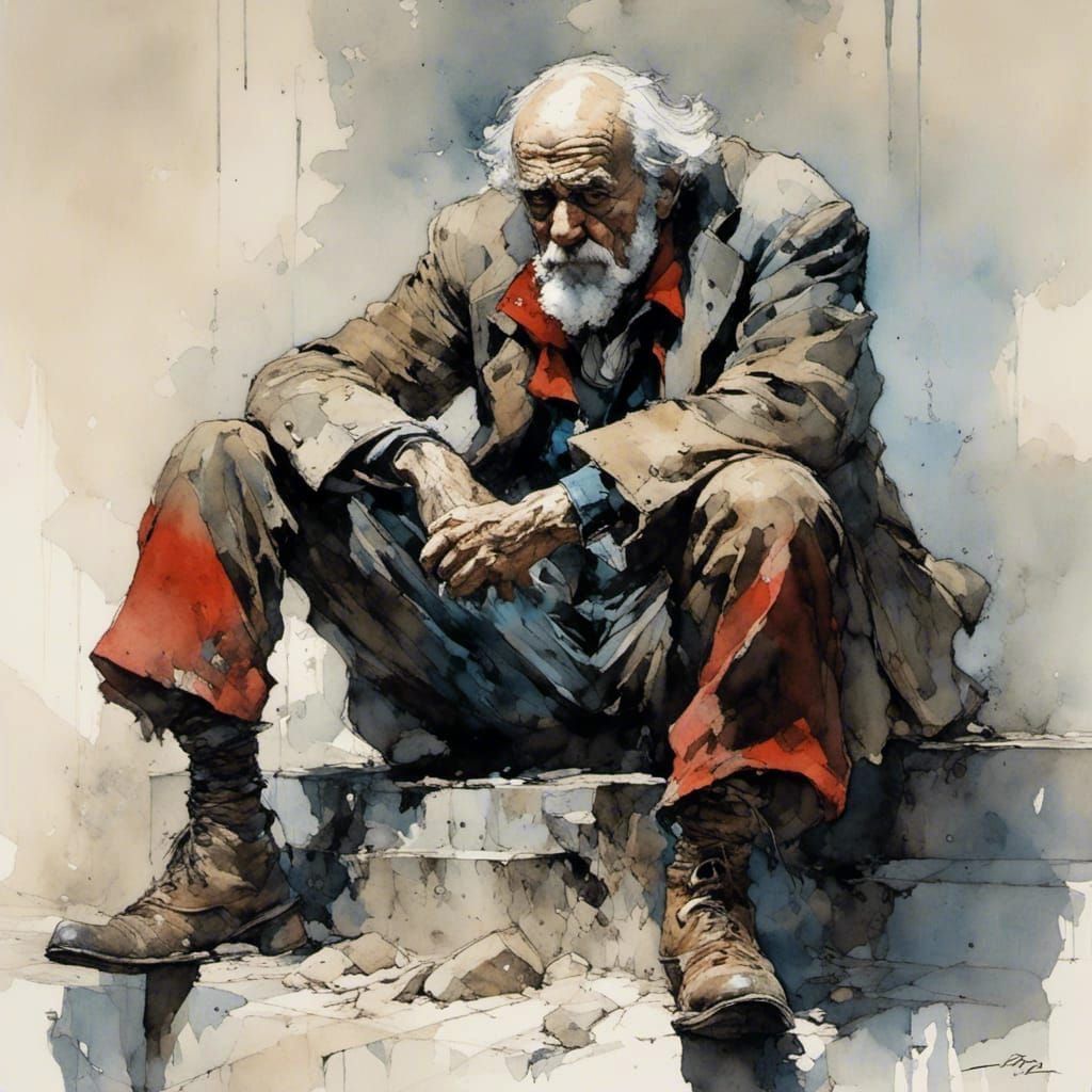 Minimalist Black Line Drawing in Abstract Style