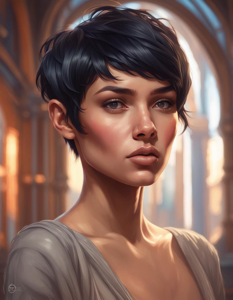 Detailed Portrait of a Woman in Digital Art Style