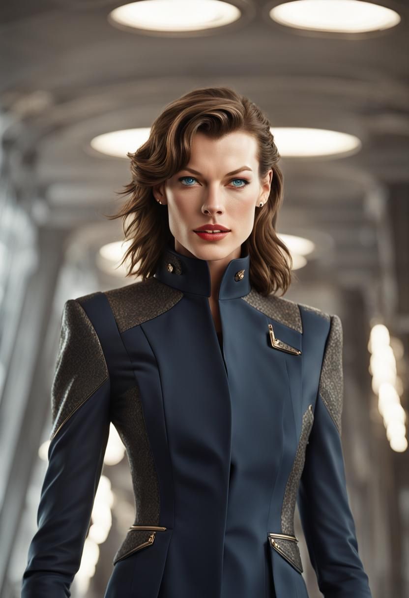 Milla Jovovich, detailed Costume Trekkie