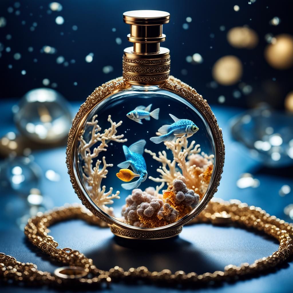 Jewelry Display with Aquarium and Constellations