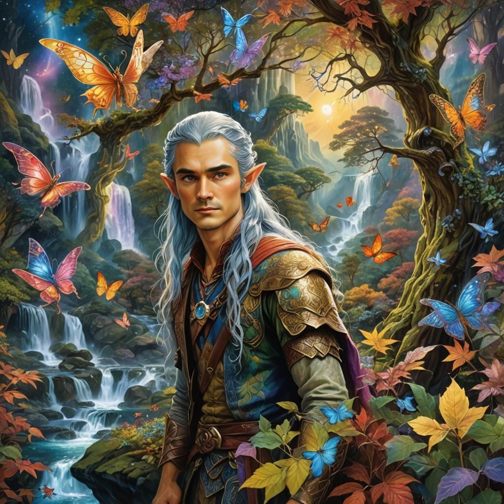 Legolas Fairy in Colorful Elven Forest