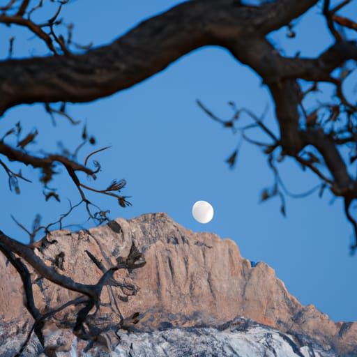 Moonrise Over Holmes Mountain, Little Rockies, Utah