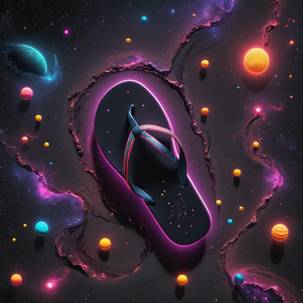 Neon Flip-Flop Orbiting a Mysterious Planet