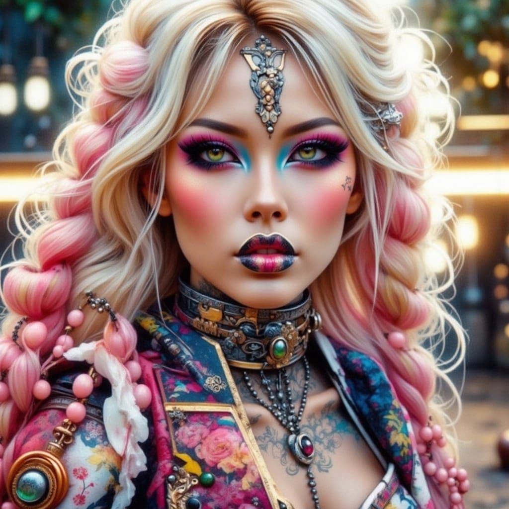 Steampunk Geisha Chambermaid Cyborg