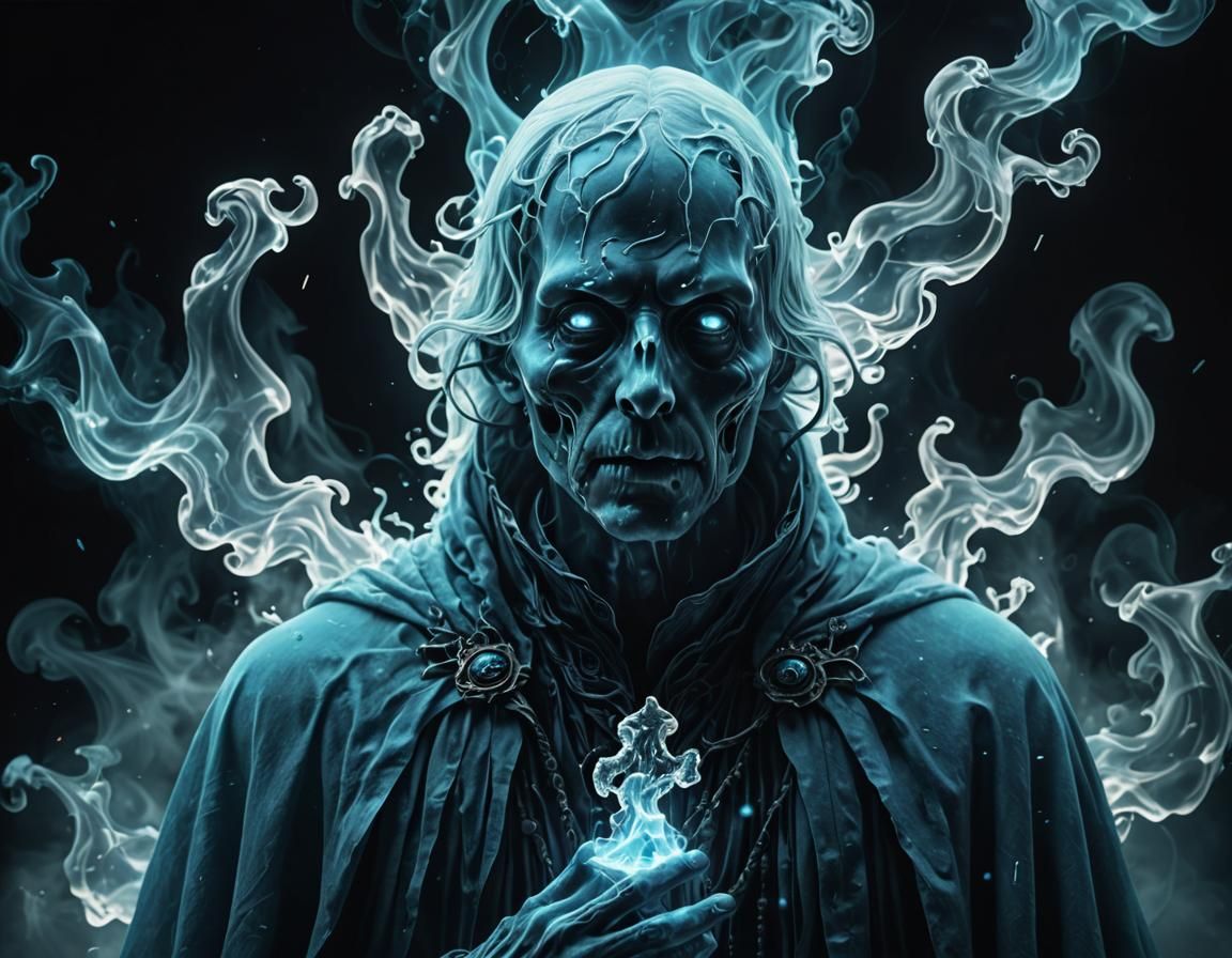 Ethereal Ghost Portrait in Magic Realism Style